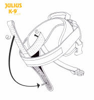 Distribuidor de Presión para Arnés Julius-K9 | Accesorio para Arnés | Control Frontal para Perros | Acople de Neopreno | Platz K9 S.L. - details 0