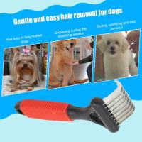 Cepillo Desenredador Para Mascotas Con Láminas Largas Y Borde Seguro Para Perros Y Gatos De Pelo Largo Elimina Enredos Y Matas - details 1