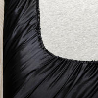 Sábana De Seda Helada En Color Sólido Talla Twin Full Queen Con Banda Elástica Sábana De Cama Natural Sin Funda Para Almohada - details 5