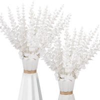 Lote De 5/10 Ramos De Eucalipto Artificial Hojas Doradas Plantas Artificiales Para Decoración De Casamiento Y Hogar Disposición De Otoño Bouquet - details 4
