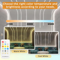 Tira De Luz LED COB Flexible 1-5M 24V CCT WW CW Dimmable Con RF 17Teclas Remote Iluminación Lineal De Alta Brillo Para El Hogar - details 13