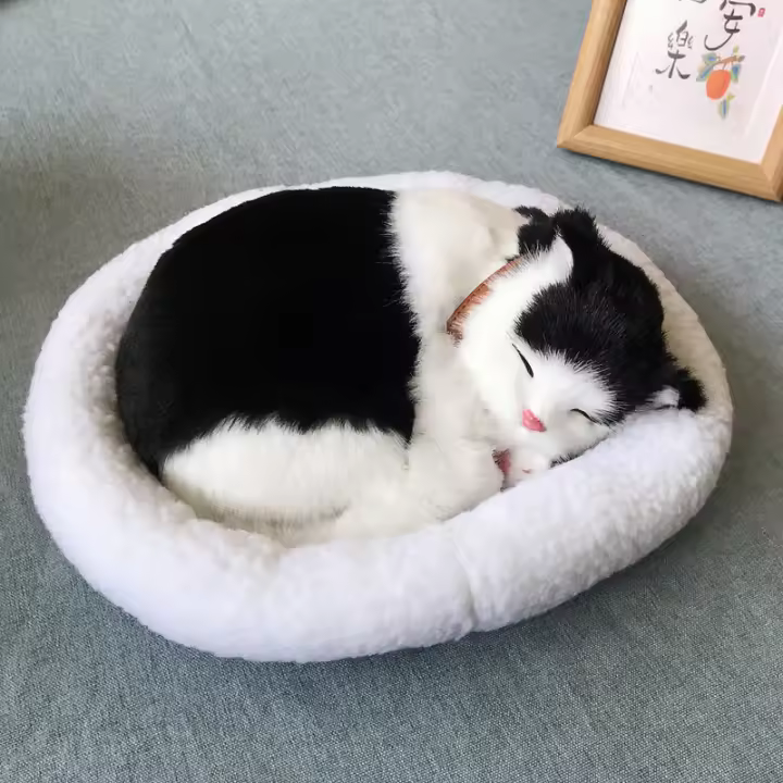 Realista dormir sudadera respiración Gato Perro peludo con Esterillas Creativos animales Decoración - 1
