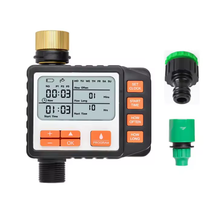 Kit De Riego Automático Universal Con Timpero De Agua Y Roetor De Cobre Impermeable Para Jardín Y Exterior Controlador De Riego - 1