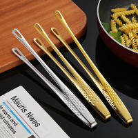 Pinza De Barbacoa Estilo Coreano En Acero Inoxidable Amarillo Y Plateado Clip Extendido Para Pan Herramienta De Cocina - details 2