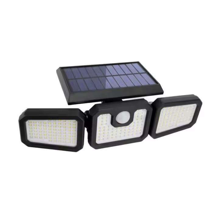 Foco Solar LED Exterior con Sensor de Movimiento – Luz de Seguridad Inalámbrica, 3 Paneles Ajustables, Recarga Solar, Impermeable IP65 para Jardín, Garaje, Patio y Entrada – Iluminación de Alto Brillo - 1