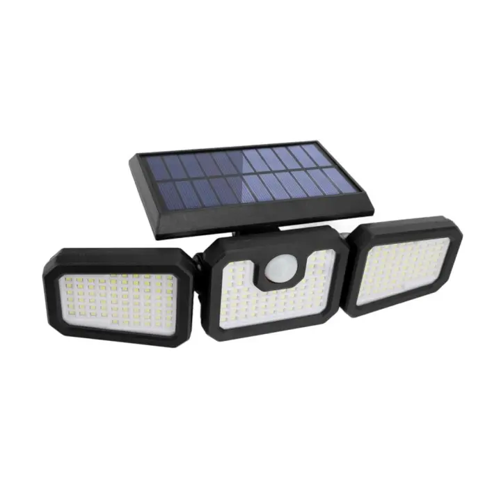 Foco Solar LED Exterior con Sensor de Movimiento – Luz de Seguridad Inalámbrica, 3 Paneles Ajustables, Recarga Solar, Impermeable IP65 para Jardín, Garaje, Patio y Entrada – Iluminación de Alto Brillo - 1