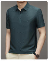 Camiseta De Verano De Seda Helada Con Manga Corta Absorbente De Sudor Color Sólido Top Ligero Con Cuello Redondo Gran Tamaño - details 19