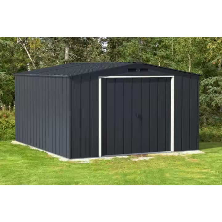 Espacioso 10x12 Gris Metal Casa Duramax por Ezooza 3627X3221X1961mm - 1