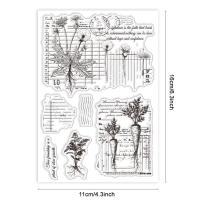 Plant Table Background Clear Stamps Para Cartas Horario Texto Fondo Silicona Estampado Transparente Sin Marca De Fabricación - details 1