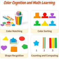 Juguete Educativo De Madera 3 En 1 Para Niños Juego De Alineación Sensorial Montessori Aprendizaje En La Guardería - details 2