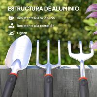 Outsunny Juego de Herramientas para Jardín de 9 Piezas Robusta Juego de Herramientas Jardinería de Aluminio con Tijeras de Podar con Bloqueo Seguro y Bolsa de Jardín Ligera para Mujeres y Hombres - details 3