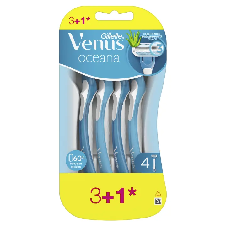 Gillette Venus Oceana maquinillas de depilación para mujer desechables, 4 unidades - 1