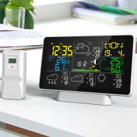 Estación Meteorológica Inteligente WiFi Tuya Con Medidor De Temperatura Humedad Calendario Fase De Luna Y Presión Atmosférica Reloj Digital Para El Hogar - details 5