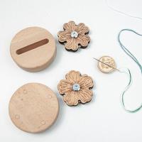Cortador De Hilo DIY De Madera Sólida Petal Cutter Herramienta De Corte Para Costura Y Tejer Para Mujeres Adultos - details 3