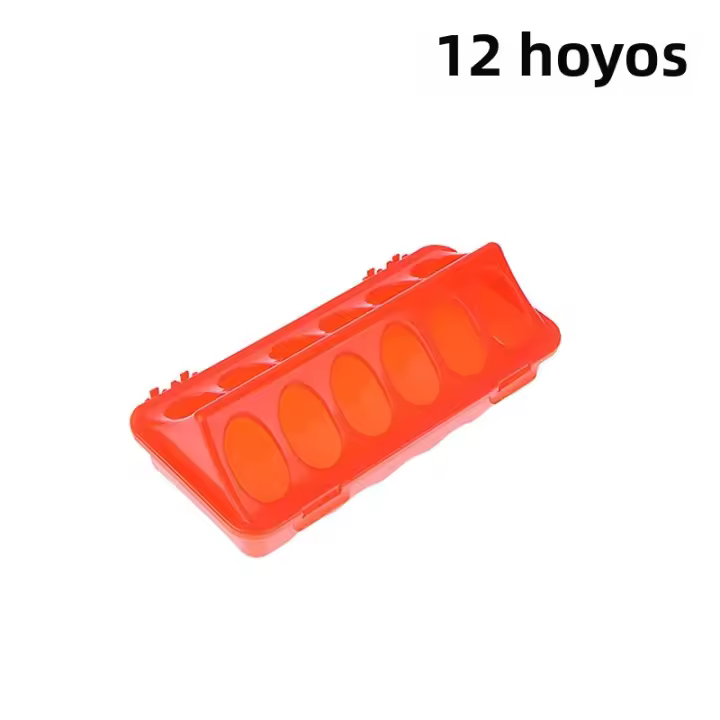 Alimentador De Pollo Doble Fila 12/18 Agujeros Plástico Clamshell Suministros De Cría Para Ganadería Ranura De Alimentación Para Pollos - 1