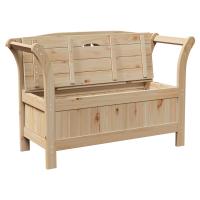 Banco de Almacenamiento para Jardín vidaXL 119x76x44 cm de Madera Maciza de Pino - details 3