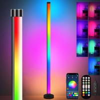 Lámpara De Piso Inteligente LED RGB Con Control Remoto Y APP Sincronización De Música Iluminación De Esquina Con Timer Moderna Para Sala De Estar Juego - details 2