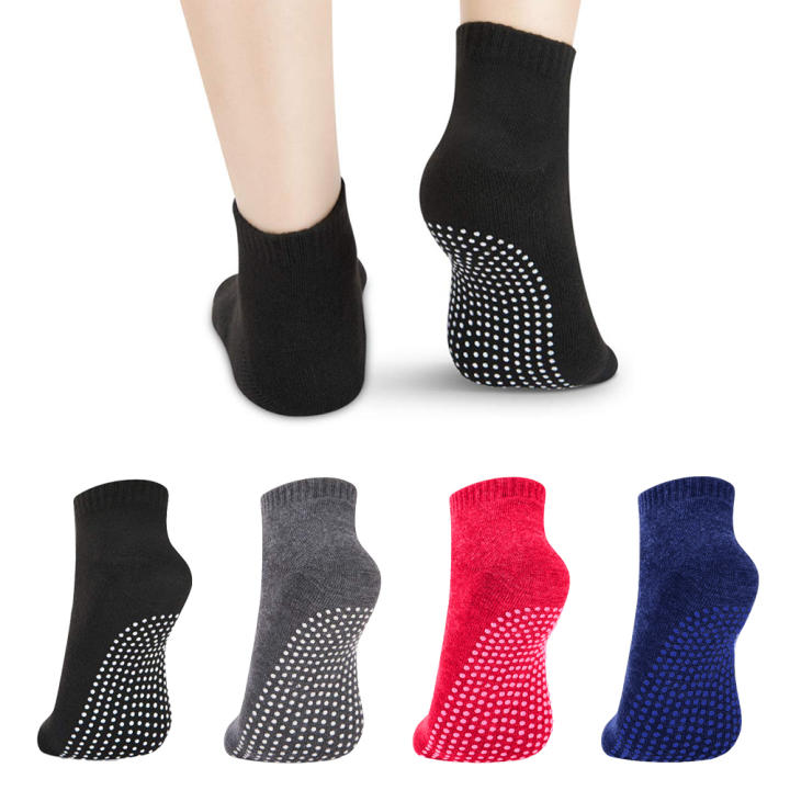 Aicasa Calcetines Antideslizantes Multicolor Pack 3 Pares para Mujer y Hombre en Varios Deportes