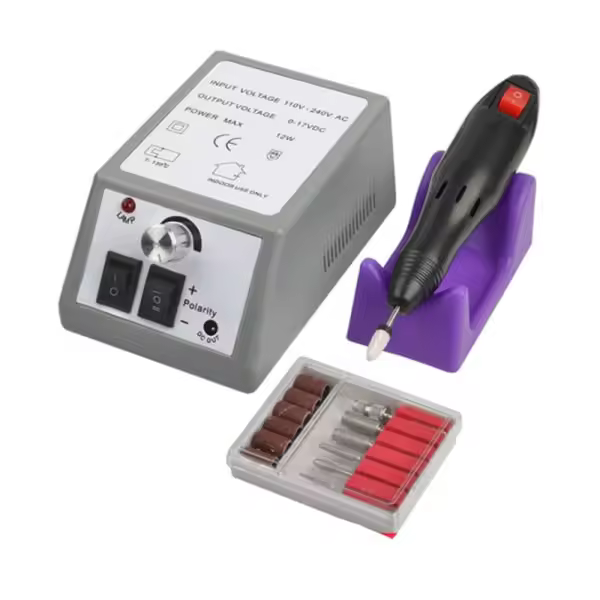 Lima de uñas eléctrica INF con 12 accesorios para lijar/pulir - 1