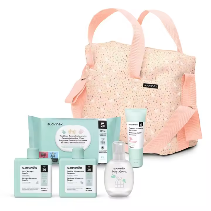 Suavinex Bolso De Cosmetica Para Bebe Con Champu Pomada y Toallitas - 1