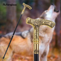 Bastón De Moda Elegante Con Patrón De Lobo 90cm Punta De Goma Material De Eje Acero Manija Decorativa Para Fiesta Y Cosplay - details 0