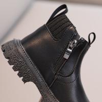 Botas De Invierno Para Niños Y Niñas Estilo Británico Con Cierre De Cremallera Lateral Antideslizantes De Cuero Transpirables Talla True Fit - details 5
