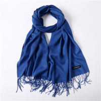 Bufanda De Moda Para Mujer En Color Sólido Invierno Hijab Trenzas Largas Chal De Mujer Pashmina De Lana Acrílico Envoltura Echarpe - details 11