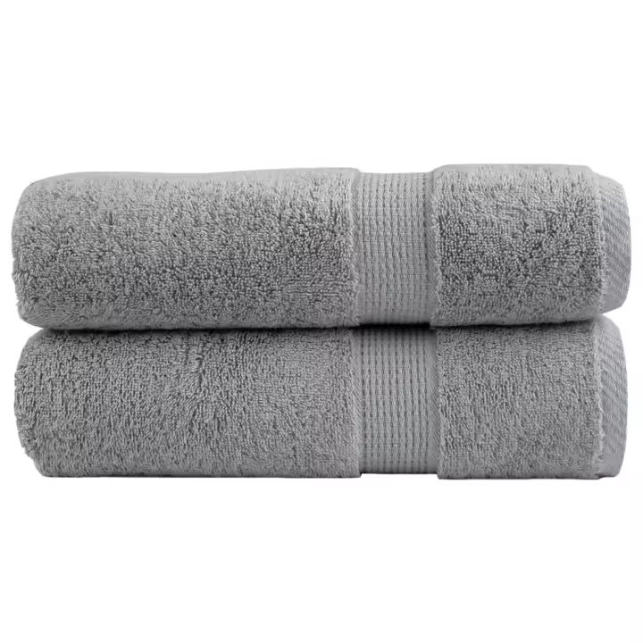 vidaXL Toallas baño 2 uds 100% algodón 100x150 cm 600 gsm toalla Color Blanco,  Dorado,  Antracita y mas - 1
