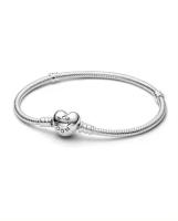 PDORA Pulsera Moments Cadena de Serpiente con cierre de Corazón Plata - details 2
