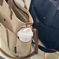 Bolso De Hombro Único De Lona Para Mujer Estudiante Capacidad Grande Estilo Minimalista Urbano Diagonal Cruzado Ecológico - details 15