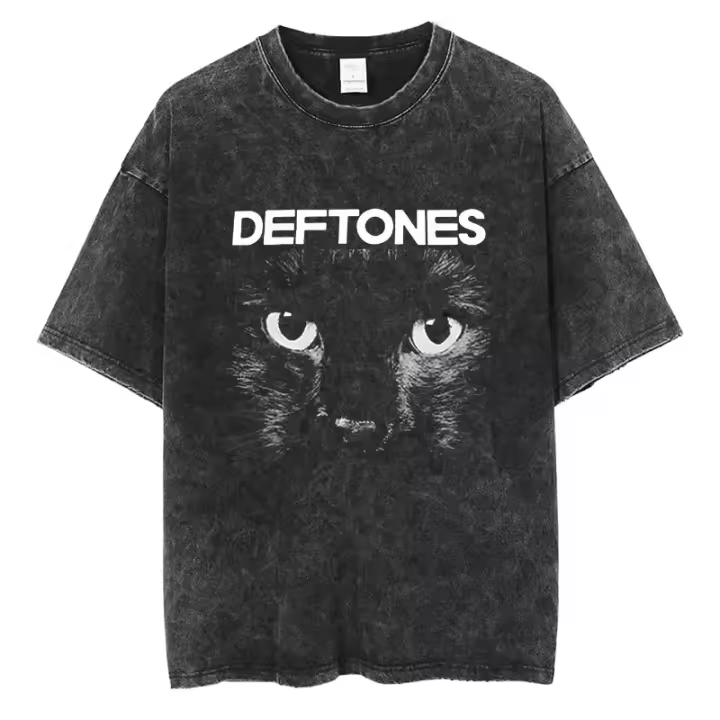 Camiseta Deftones Hip Hop Para Hombres Y Mujeres Talla Grande Algodón Vintage Estampado Moda Top De Calle Transpirable Para Todas Las Estaciones - 1