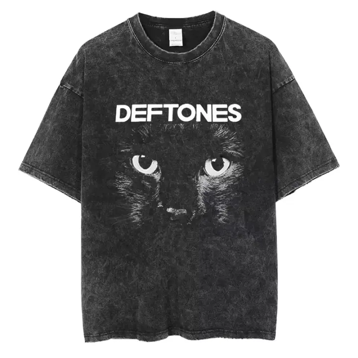 Camiseta Deftones Hip Hop Para Hombres Y Mujeres Talla Grande Algodón Vintage Estampado Moda Top De Calle Transpirable Para Todas Las Estaciones - 1