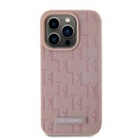 Funda TPU Karl-Lagerfeld Monogram Metal Logo MagSafe iPhone 15 Pro Max rosa Raíz Tecnophonía - details 2