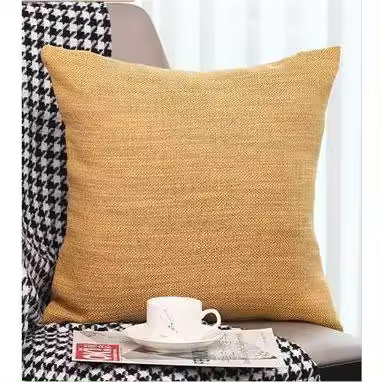 ReinoMansidi SL -Relleno incluido Cojin de Arpillera en doble algodon 45x45cm FUNDA Y COJIN INCLUIDO - 1