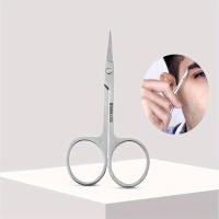 Tijeras De Aliento De Acero Inoxidable Para Rostro Ideal Para Cejas Pestañas Bigote Barba Uñas Cuidado Personal Y Belleza - details 2