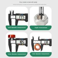 Calibrador Digital De Fibra De Carbono Con Dial Vernier Herramienta De Medición 150mm Precisión 0.02mm Para Carpintería Y Bricolaje - details 3