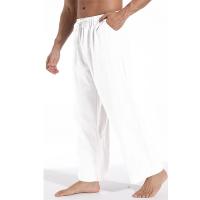 Pantalones Grandes King Billion Para Hombre Algodón Y Lino Estilo Ingles Rectos Cierre Elástico Casual Comodidad Talla Media - details 1
