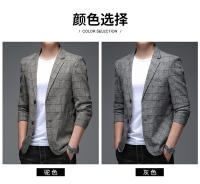 Chaleco a Cuadros Para Hombre Estilo Casual Elegante Con Solapa Única Vestimenta De Lujo Para Banquete Traje De Tela De Poliéster De Cierre Completo - details 8