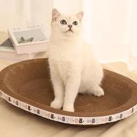 Placa De Rasguño Para Gatos De Cartón Redonda Y Ovalada Con Tazón Nido 5 Capas Para Gatos Domésticos Rasguño Delgada Y Durable - details 13