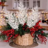 10/30PCS Pino Blanco Artificiales Navidad Adornos De Árbol De Navidad DIY Coronas De Navidad Decoración De Jardín Plantas Suministro De Decoración Año Nuevo - details 6