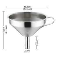 Embudo de Maple inoxidable de 10 cm, apto para use, fácil de guardar, Con soporte para anillas, Apto para lavavajillas (10 cm, inoxidable Maple) - details 1
