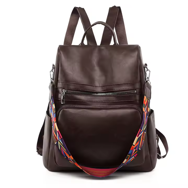 Mochila de cuero de alta calidad para Mujer, Bolso Escolar para adolescentes y niñas, mochila de viaje de gran capacidad, nuevo diseño, 2023 - 1
