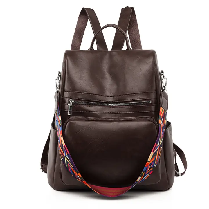 Mochila de cuero de alta calidad para Mujer, Bolso Escolar para adolescentes y niñas, mochila de viaje de gran capacidad, nuevo diseño, 2023 - 1