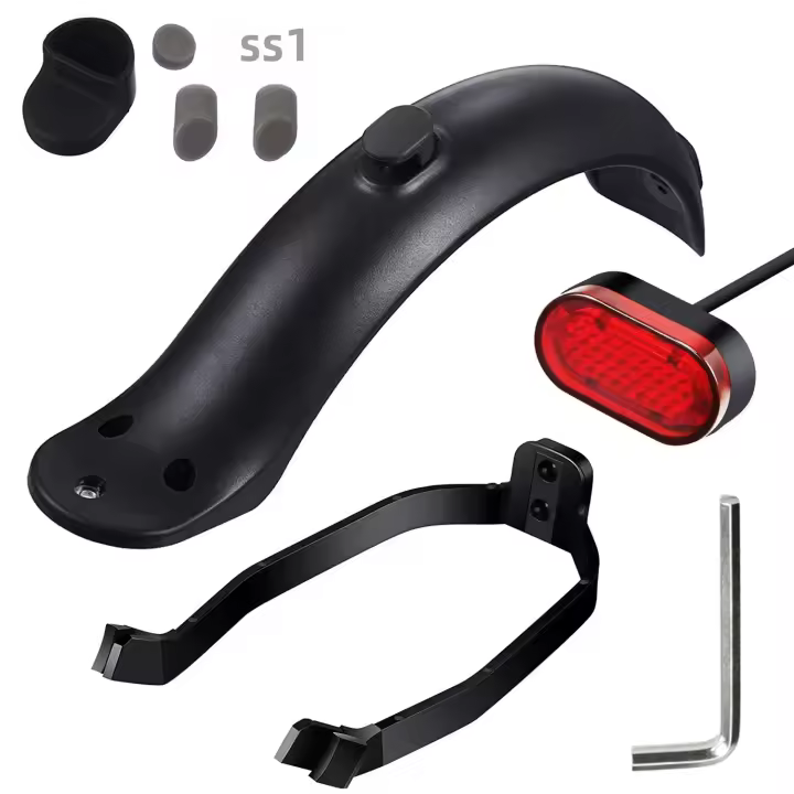 Guardabarros Para Scooter Xiaomi Mijia M365 M187 pro Con Faro Trasero Protector De Rueda Antisalpicaduras Accesorio De Scooter - 1
