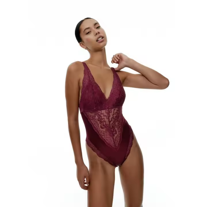 Body Halter Stevie - Burgundy Black Limba - 1