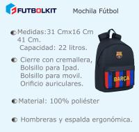 FC Barcelona Mochila   de Fútbol Primera Equipación  - Calidad Oficial Garantizada. Color Azulgrana y Tamaño 31x16x41 - details 2