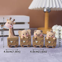 Topper De Pastel De Tren Marrón Con Animales Para Niños Decoración De Cumpleaños Bebé Fiesta De Aniversario Con Giraffa Oso Elefante Mono - details 10