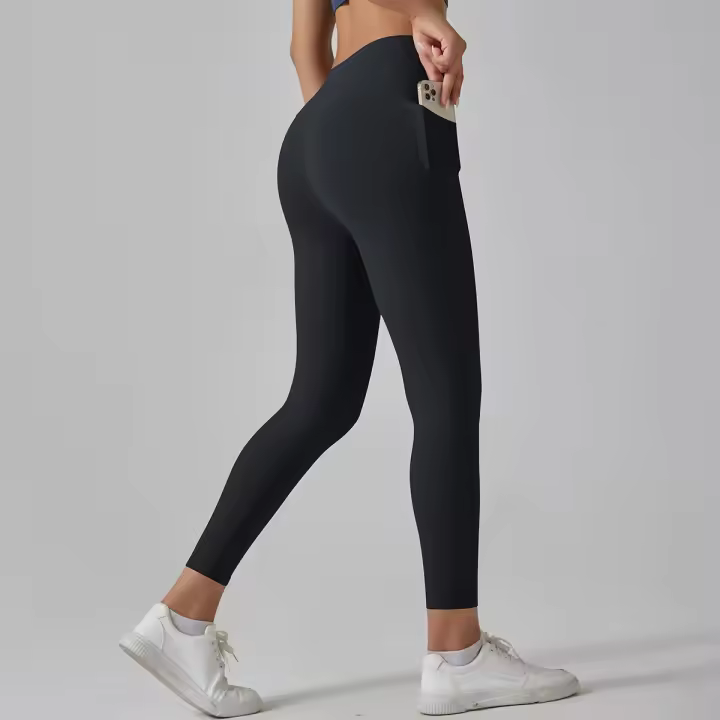 Leggings Para Mujer Con Bolsillos Pantalones De Yoga Para Gimnasio Deporte Fitness De Cintura Alta Control De Abdomen Para Correr Entrenamiento - 1