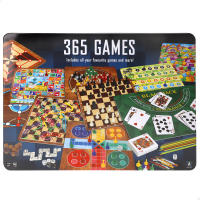 CB Games - Pack 365 juegos de mesa en caja metálica, 10 tableros multijuego, fichas, 7 dados, juego de la oca, backgammon, de 1 a 8 jugadores, juguetes educativos, juguetes niños + 6 años - details 0