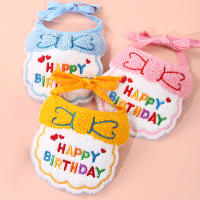 1pc Bandana Para Mascotas Gatos Y Perros Con Bordado De Cumpleaños Colorido Accesorios De Ropa Para Fiesta Supplies TMZ - details 2